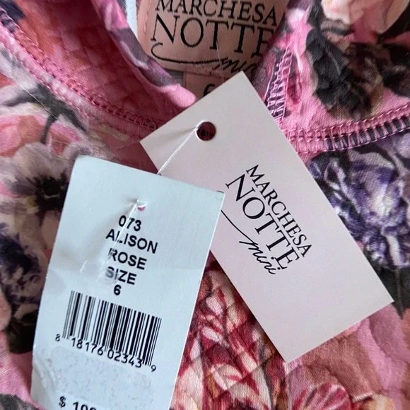 NWT Marchesa Notte mini Alison Rose Quilted Floral Hoodie 6Y - Picture 3 of 11